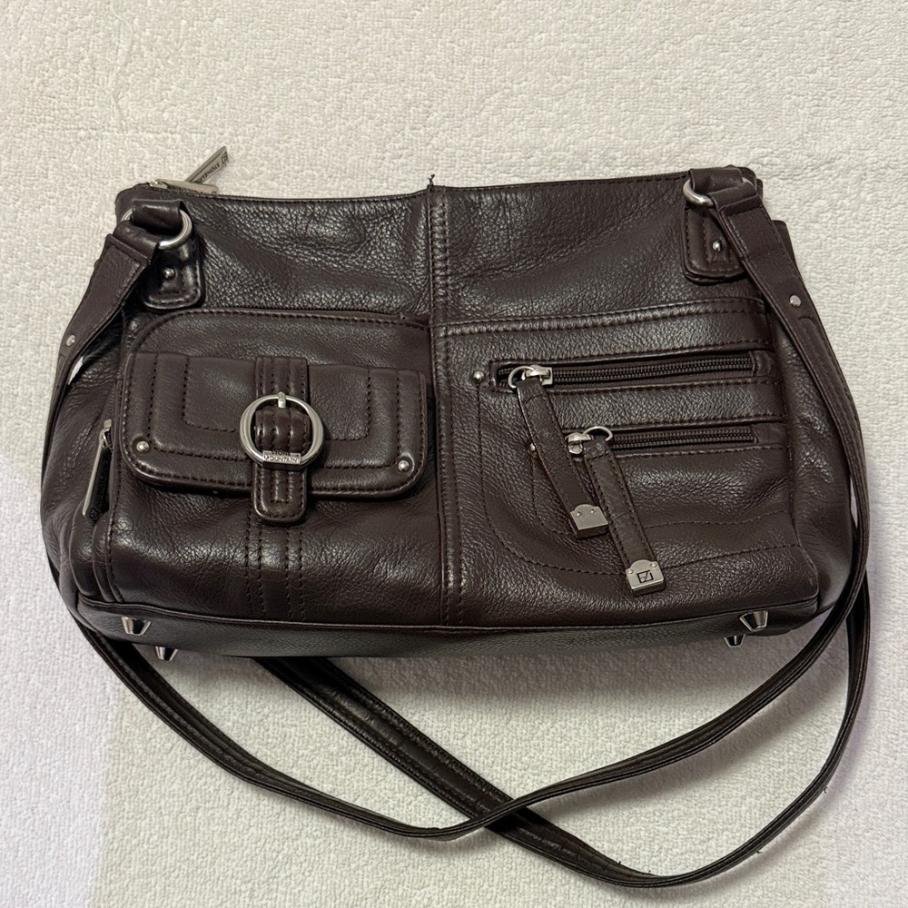 Stone Mountain Brown Leather Shoulder Bag